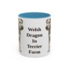 11oz Funny Welsh Terrier Mug, Light Blue, front view