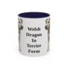 11oz Funny Welsh Terrier Mug, Navy, front view