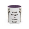 11oz Funny Welsh Terrier Mug, Purple, front view