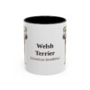 11oz Welsh Terrier Latin Mug, Black, front view