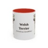 11oz Welsh Terrier Latin Mug, Red, front view