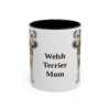 11oz Welsh Terrier Dog Mom Mug, Black, front view