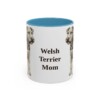 11oz Welsh Terrier Dog Mom Mug, Light Blue, front view