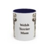 11oz Welsh Terrier Dog Mom Mug, Navy, front view