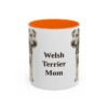 11oz Welsh Terrier Dog Mom Mug, Orange, front view