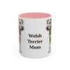 11oz Welsh Terrier Dog Mom Mug, Pink, front view
