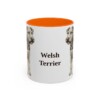 11oz Welsh Terrier Mug, Orange, front view