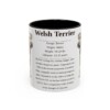 11oz Welsh Terrier Mug, Black, front view