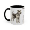11oz Welsh Terrier Mug, Black, left side view