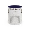 11oz Welsh Terrier Mug, Navy, front view