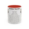 11oz Welsh Terrier Mug, Red, front view