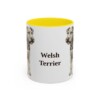 11oz Welsh Terrier Mug, Yellow, front view