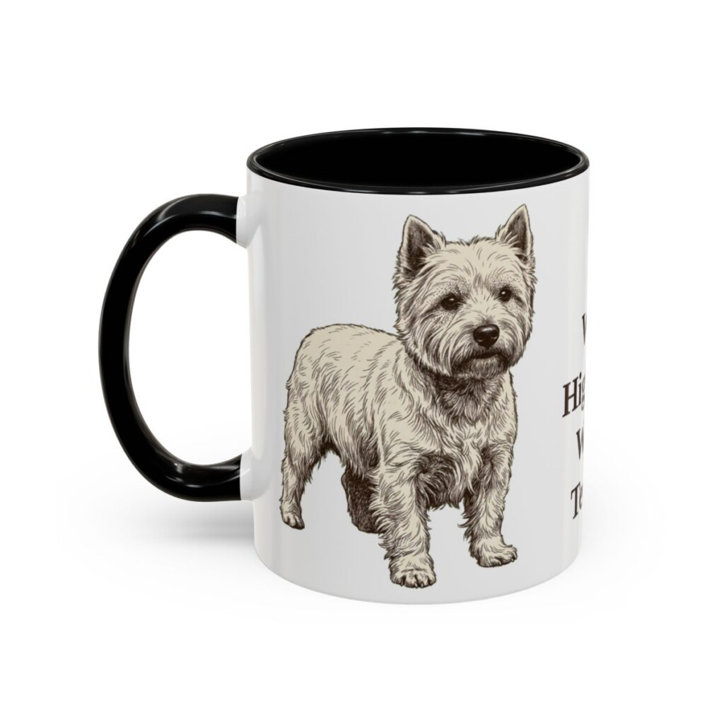 11oz-west-highland-white-terrier-mug-black-left 11oz West Highland White Terrier Mug, Black, left side view