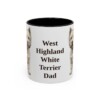 11oz West Highland White Terrier Dog Dad Mug, Black, front view