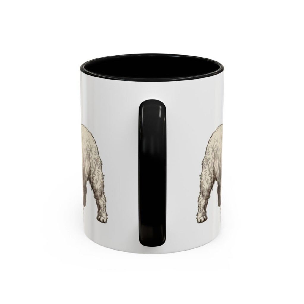 11oz Funny West Highland White Terrier Mug, Black, back view