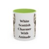 11oz Funny West Highland White Terrier Mug, Light Green, front view