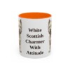 11oz Funny West Highland White Terrier Mug, Orange, front view
