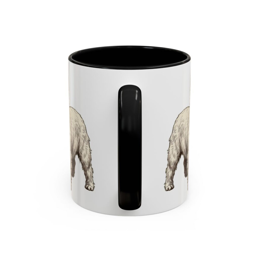 11oz West Highland White Terrier Latin Mug, Black, back view