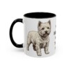 11oz West Highland White Terrier Dog Mom Mug, Black, left side view
