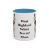 11oz West Highland White Terrier Dog Mom Mug, Light Blue, front view