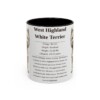 11oz West Highland White Terrier Mug, Black, front view