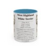 11oz West Highland White Terrier Mug, Light Blue, front view