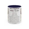 11oz West Highland White Terrier Mug, Navy, front view