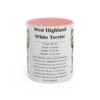 11oz West Highland White Terrier Mug, Pink, front view