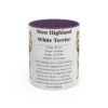 11oz West Highland White Terrier Mug, Purple, front view
