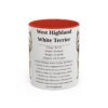 11oz West Highland White Terrier Mug, Red, front view