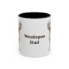 11oz Westiepoo Dog Dad Mug, Black, front view