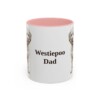11oz Westiepoo Dog Dad Mug, Pink, front view