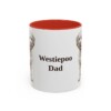 11oz Westiepoo Dog Dad Mug, Red, front view