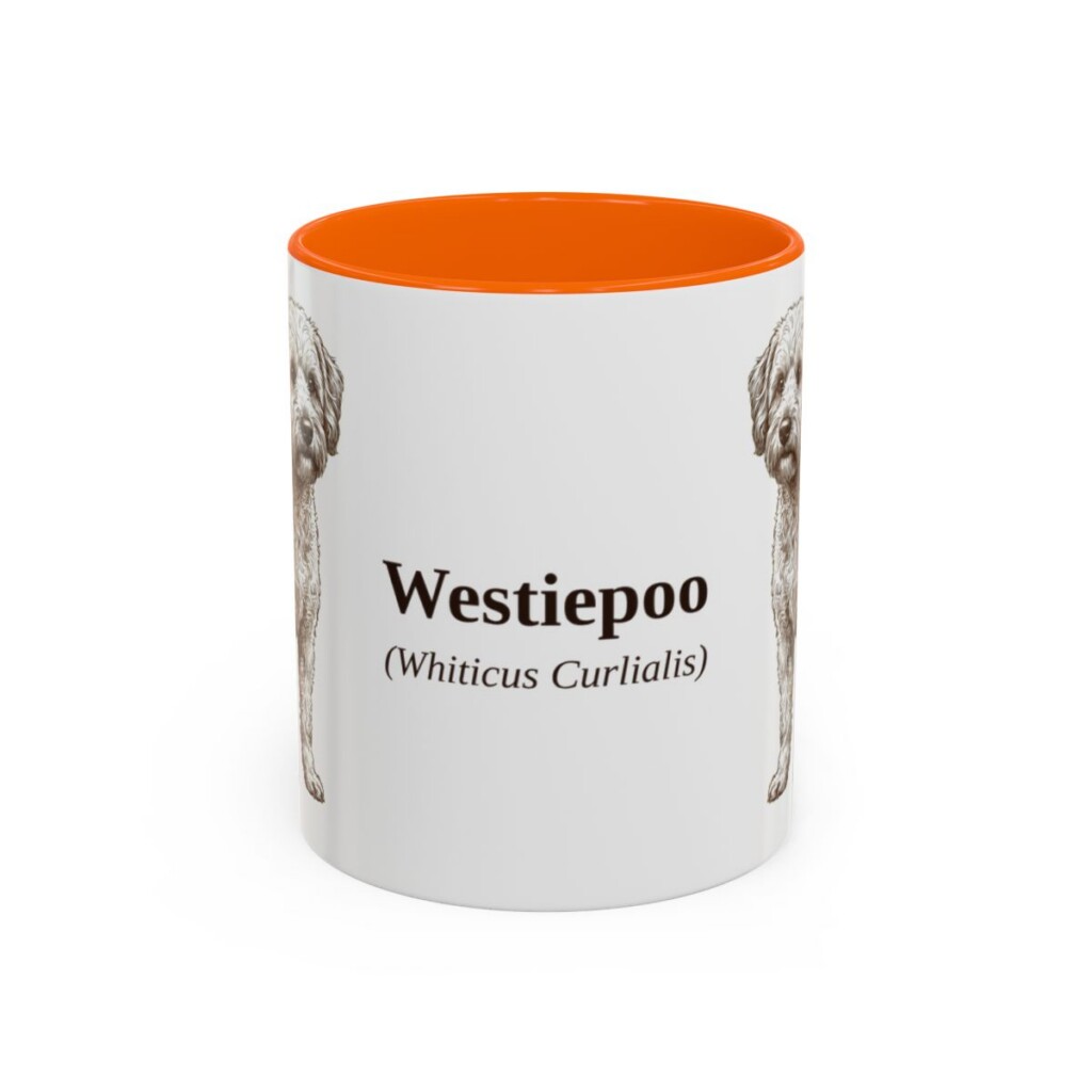 11oz-westiepoo-mug-latin-orange 11oz Westiepoo Latin Mug, Orange, front view