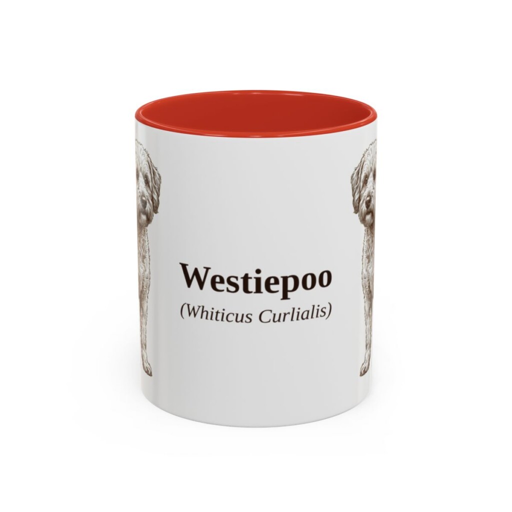 11oz-westiepoo-mug-latin-red 11oz Westiepoo Latin Mug, Red, front view