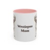 11oz Westiepoo Dog Mom Mug, Pink, front view