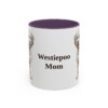 11oz Westiepoo Dog Mom Mug, Purple, front view