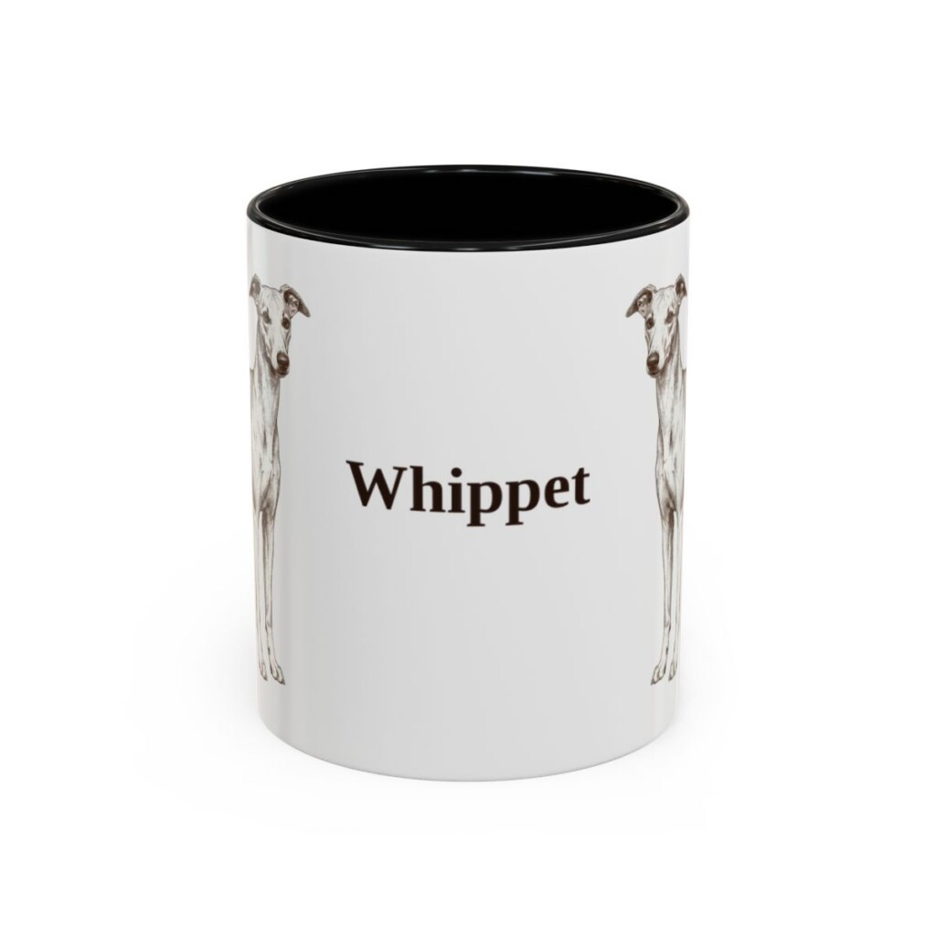 11oz Whippet Mug, Black, front view