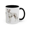 11oz Whippet Dog Dad Mug, Black, right side view