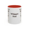 11oz Whippet Dog Dad Mug, Red, front view