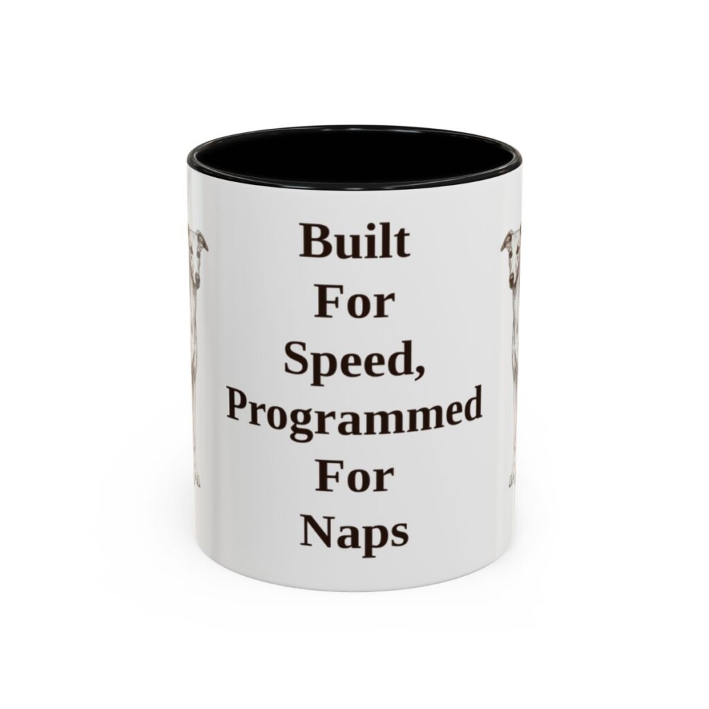 11oz-whippet-mug-humor-black-front 11oz Funny Whippet Mug, Black, front view