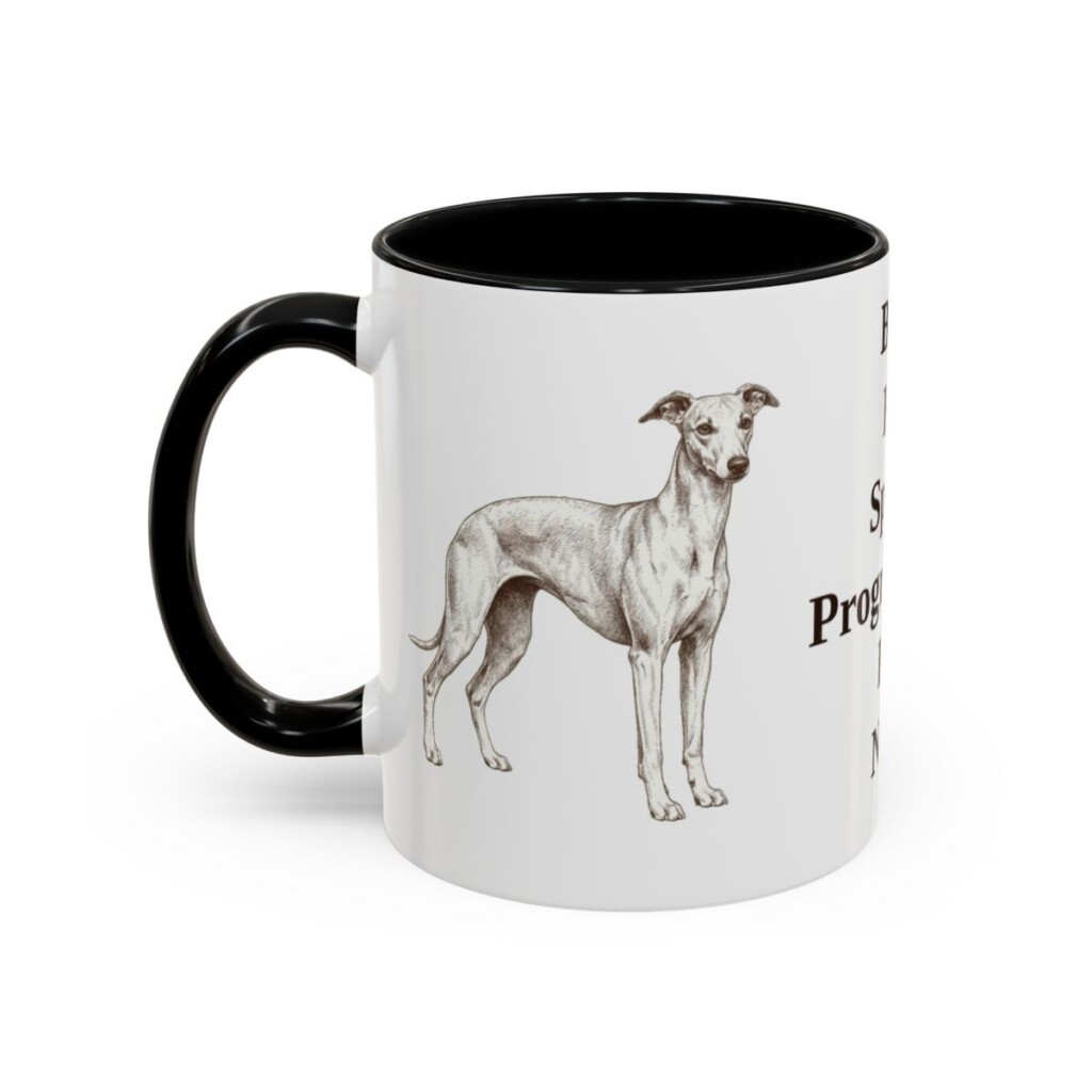 11oz-whippet-mug-humor-black-left 11oz Funny Whippet Mug, Black, left side view