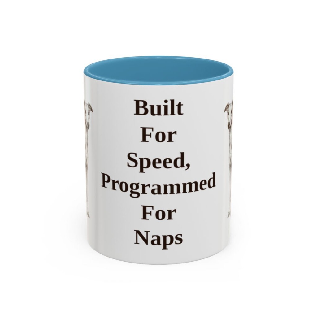 11oz-whippet-mug-humor-light-blue 11oz Funny Whippet Mug, Light Blue, front view