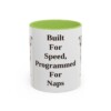 11oz-whippet-mug-humor-light-green 11oz Funny Whippet Mug, Light Green, front view