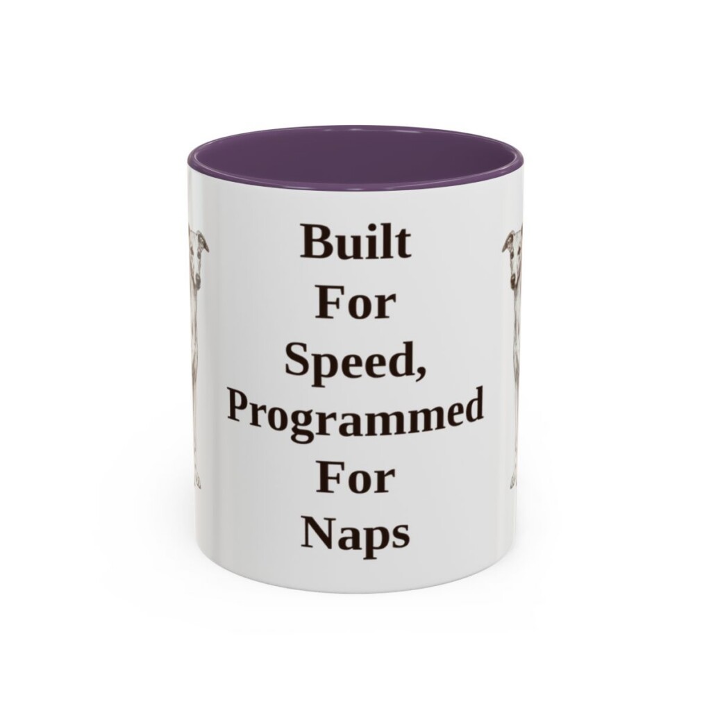 11oz-whippet-mug-humor-purple 11oz Funny Whippet Mug, Purple, front view