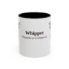 11oz Whippet Latin Mug, Black, front view