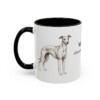 11oz Whippet Latin Mug, Black, left side view