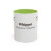 11oz Whippet Latin Mug, Light Green, front view