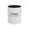 11oz Whippet Latin Mug, Navy, front view