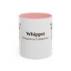 11oz Whippet Latin Mug, Pink, front view
